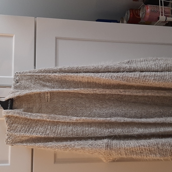 Abercrombie Long Knitted Cardigan White - Picture 1 of 4